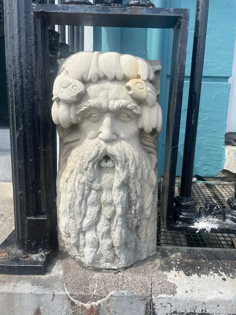 A stone carving by James McLoughlin. 